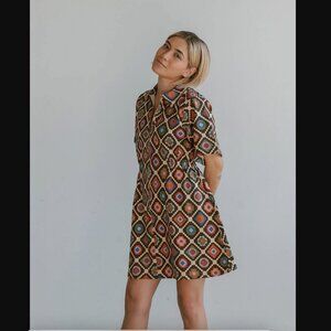 Noble Adult Utility Dress in Granny Print